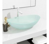 vidaXL Lavabo Verre trempé 54,5x35x15,5 cm Dépoli