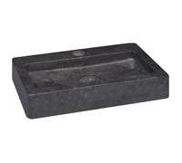 Lavabo - VIDAXL - 149187 - Marbre Noir - 38x24 cm - Rectangulaire - Intérieur