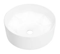 vidaXL Lavabo 36 x 14 cm céramique – design diamant – blanc