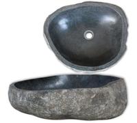 Lavabo - VIDAXL - Ovale - Pierre naturelle - 30-37 cm - Intérieur