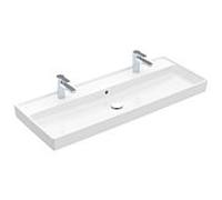 Lavabo Villeroy & Boch Collaro 4A33C401 blanc, avec robinet et trop-plein, 120x47cm
