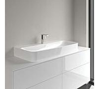 Lavabo Villeroy & Boch Finion 41681HR1 1000 x 470 x 165 mm, finition Alpine White CeramicPlus, sans trop-plein, dessous meulé