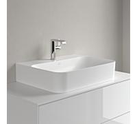 Lavabo Villeroy & Boch Finion 41686LRW 600 x 470 x 164 mm, sans trop-plein, fond meulé, finition Céramique Plus Blanc Pierre