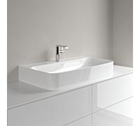 Lavabo Villeroy & Boch Finion 41688LR1 800 x 470 x 165 mm, sans trop-plein, dessous meulé, céramique Alpine White CeramicPlus