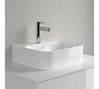Lavabo Villeroy & Boch Finion 43644CR1, 430 x 390 x 140 mm, avec trop-plein dissimulé, fond rodé, céramique Alpine White CeramicPlus