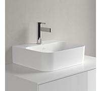 Lavabo Villeroy & Boch Finion 43644LRW 430 x 390 x 140 mm, sans trop-plein, dessous meulé, finition Céramique Plus Blanc Pierre