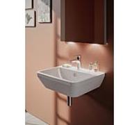 Lavabo VitrA Integra 7050L003-0001 60 x 47 cm, blanc, avec trop-plein et trou de robinetterie au centre