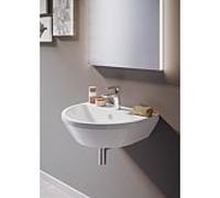 Vitra Integra lavabo 7068L003-0001 59,5 x 47 cm, blanc, avec trop-plein / trou pour robinetterie au milieu