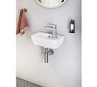 VitrA Lave-mains Integra 7091L003-0029 37 x 22 cm blanc, vasque à gauche, robinetterie à droite