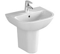 Vitra S20 lave-mains 5500L003-0001 45x35.5cm, trop-plein / trou pour robinet au milieu, blanc