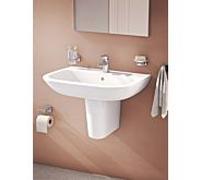 Lavabo VitrA S20 5504L003-0001 65 x 47 cm, blanc, trou de trop-plein/robinetterie au centre