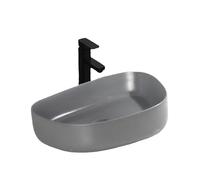 Lavabos Lavabo de salle bains gris Simple et moderne, évier balcon en céramique, lavabo, Art au-dessus du comptoir Lavabo de salle de bain