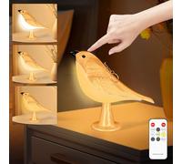 LAVAED birdy lampe de table petite veilleuse 3 température de couleur réglable USB rechargeable contrôle par capteur tactile lampe de chevet avec fonction de diffusion de parfum dans la chambre(jaune)