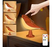 LAVAED birdy lampe de table petite veilleuse 3 température de couleur réglable USB rechargeable contrôle par capteur tactile lampe de chevet avec fonction de diffusion de parfum dans la chambre(Rouge)