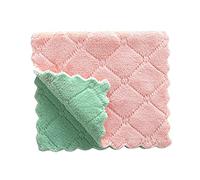 Lavage à la main pour corail non stylé Huile suspendue en velours pour cuisine, nourriture et boisson Lingettes de nettoyage hygiéniques à la main (rose, taille unique)