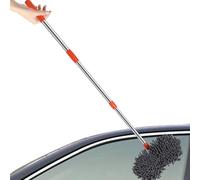 Lavage de voiture, lavage de voiture avec une longue poignée, brosse de voiture de voiture, chenille, cerveau dense, rétractable, rotatif à 360 degrés, agent de nettoyage avec tête amovible