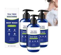 Lavage du corps de la menthe de l'arbre à thé pour les hommes et les femmes, gel de douche hydratant aide à apaiser la peau, nettoyant rafraîchissant et hydratant pour le corps et les pieds (3)