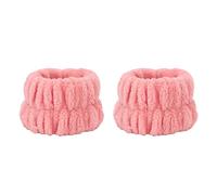 Lavage du Visage Lavage des Bracelets Soft Strong Water Absorption Skin Friendly Couleur Pure Couleur des Femmes Serviettes de Poignet pour Femmes Voyage à Domicile (Rose)