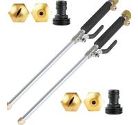 Lavage Pulvérisateur d'eau Haute Pression Laveuse Jet d'eau Laveuse de Jardin Tuyau Baguette Buse Pulvérisateur Outils de Nettoyage de Voiture(Black 2Sets)