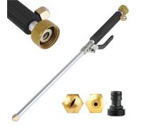 Lavage Pulvérisateur d'eau Haute Pression Laveuse Jet d'eau Laveuse de Jardin Tuyau Baguette Buse Pulvérisateur Outils de Nettoyage de Voiture(Black 1PC)