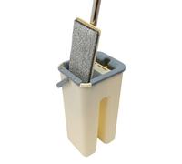 Lavage Sol Ensemble Vadrouille Plate et Seau Ensembles Balai-serpillière et Seau Balai Serpillère Essoreur avec 10 Serpillères Réutilisables et Manche INOX Seau Serpiller Balais Nettoyer Sol