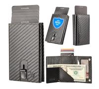 Lavalen Porte Carte Homme PopUp - Petit Portefeuille Homme Cuir Veritable Style Moderne - Porte Carte Bancaire RFID - Portefeuilles et Porte-Cartes - Wallet for Men - Idee Cadeau Original.