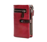 Lavalen® Portefeuille Femme Cuir - Porte Monnaie et Porte Carte Femme Grande Capacité - Porte Feuilles avec RFID - Porte Chequier Fait Main - Idee Cadeau Original.