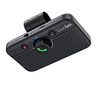 Lavales Haut-parleur de voiture Bluetooth 5.3 mains libres sans fil pour téléphone portable, compatible Siri et Google Voice Assistant, Motion Auto On, kit audio sans fil pour voiture avec clip de