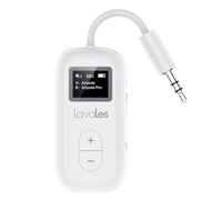 Lavales SafeFly Dual - Transmetteur Avion Bluetooth 5.3 Premium pour 2 AirPods ou Casques, aptX Low Latency, Adaptateur Bluetooth Audio sans Fil 3,5 mm AUX pour Avion, TV, Enceinte, Gym