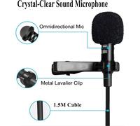 Lavalier Lapel Microphone for DJI Mic 2,Compatible with Rode Wireless GO II 2 Pro,Omnidirectional Capacitor 3.5mm TRS Lapel Mic for Youtube Live Stream Interviews Vlogs (1)