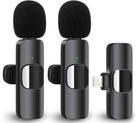 Lavalier Micro sans Fil pour iOS, Mini Microphone sans Fil pour Enregistrement, Streaming en Direct, Youtube, TikTok, Facebook, Plug & Play, Aucune Application et Bluetooth requis