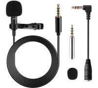 Lavalier Microphone à condensateur omnidirectionnel Lapel Mic avec Clip Simple pour l'interview d'enregistrement/conférence vidéo/Podcast/Dictation vocale