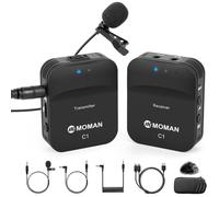 Lavalier Microphone sans Fil caméscope à Clipser 2,4 GHz 70 m Surveillance Audio sans Fil pour Appareil Photo Canon Sony Smartphone