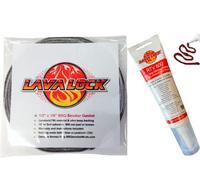 LavaLock Auto Stick PRO-Pack: 1/2 "x 1/8" gris Nomex joint fumeur BBQ w/RTV Barbecue au charbon Seal