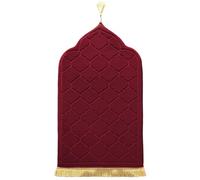 LAVAMOND Tapis de Prière Musulman épais Tapis de Prière Islamique et Portable Cadeau Eid Ramadan Prayer Mat,PM01-Deep Red