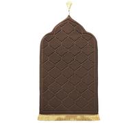 LAVAMOND Tapis de Prière Musulman épais Tapis de Prière Islamique et Portable Cadeau Eid Ramadan Prayer Mat,PM01-Brown