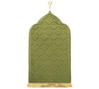 LAVAMOND Tapis de Prière Musulman épais Tapis de Prière Islamique et Portable Cadeau Eid Ramadan Prayer Mat,PM01-Green