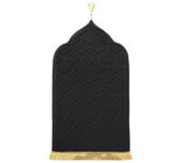 LAVAMOND Tapis de Prière Musulman épais Tapis de Prière Islamique et Portable Cadeau Eid Ramadan Prayer Mat,PM01-Black