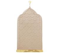 LAVAMOND Tapis de prière musulman rembourré en tissu épais (beige)