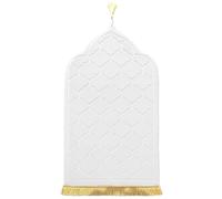 LAVAMOND Tapis de prière musulman rembourré en tissu épais (blanc)