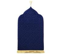 LAVAMOND Tapis de prière musulman rembourré en tissu épais (bleu marine)