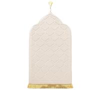 LAVAMOND Tapis de prière musulman rembourré en tissu épais (crème)