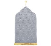 LAVAMOND Tapis de prière musulman rembourré en tissu épais (gris clair)