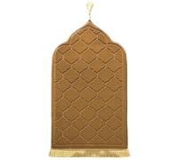 LAVAMOND Tapis de prière musulman rembourré en tissu épais (marron)