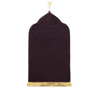 LAVAMOND Tapis de prière musulman rembourré en tissu épais (marron foncé)