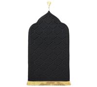 LAVAMOND Tapis de prière musulman rembourré en tissu épais (noir)