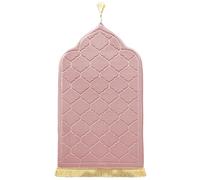 LAVAMOND Tapis de prière musulman rembourré en tissu épais (rose)