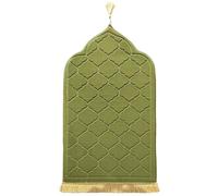 LAVAMOND Tapis de prière musulman rembourré en tissu épais (vert)