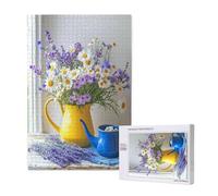 Lavande Puzzle Fleur 120 Pièces Adultes, DIY Puzzles Classiques Art avec Boîte d'emballage et Photos de Référence, Relaxation/Soulagement du Stress/Jeux Amusants, Creatif Cadeau pour Femme M-1930