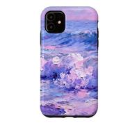 Lavande Sea Dreamy Ocean Waves Crash Against The Shore Coque pour iPhone 11